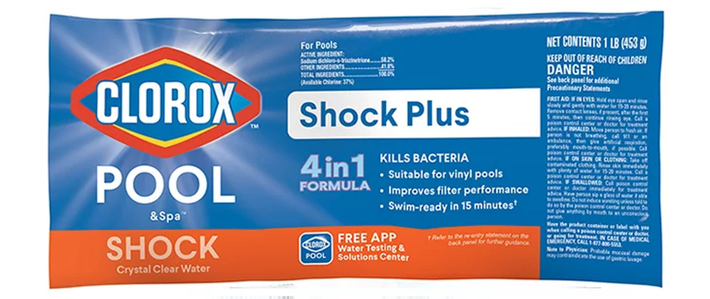 Shock plus Pool Shock for Swimming Pools, 6Pk