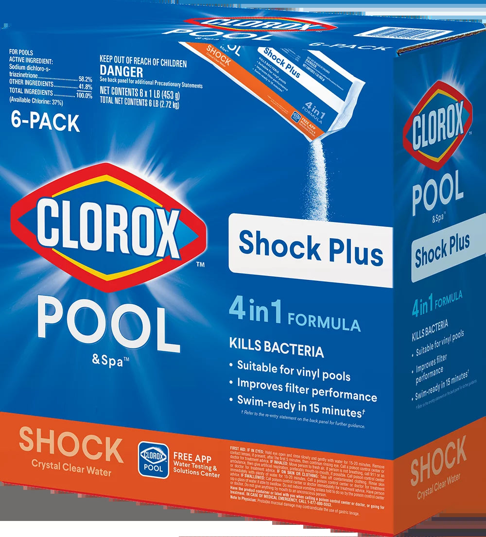 Shock plus Pool Shock for Swimming Pools, 6Pk