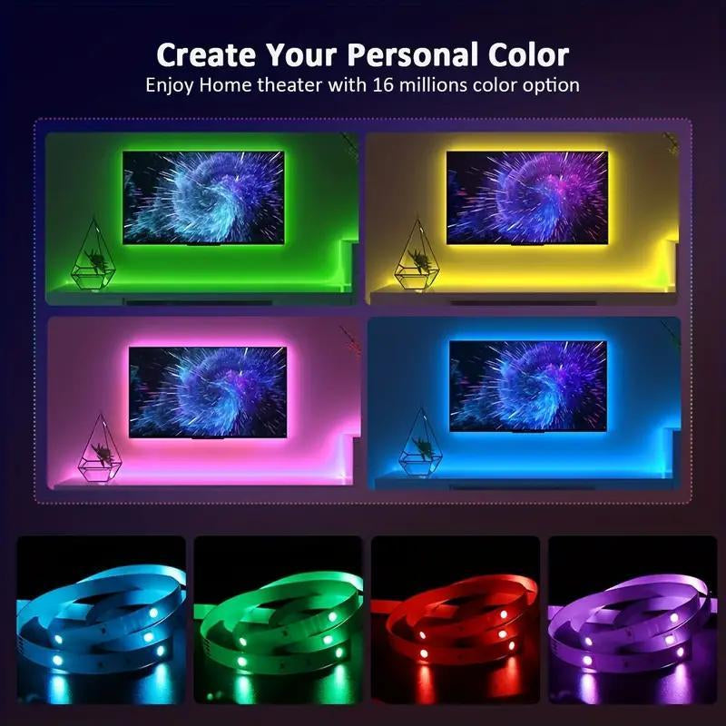 5M LED Light Strip, 1 Count Mother'S Day Gift, RGB Color Changing Night Light with App Control, Ambient Light for Home TV, PC & Laptop Decor