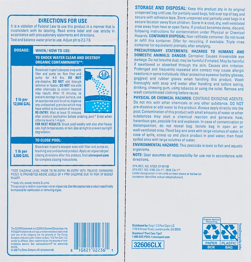 Shock plus Pool Shock for Swimming Pools, 6Pk