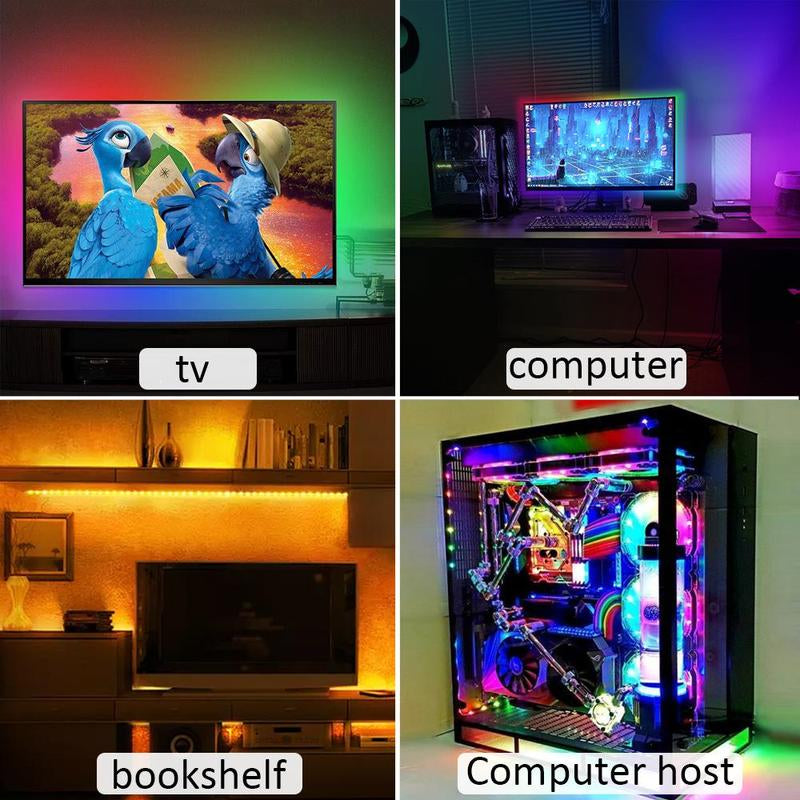 5M LED Light Strip, 1 Count Mother'S Day Gift, RGB Color Changing Night Light with App Control, Ambient Light for Home TV, PC & Laptop Decor