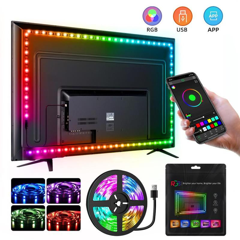 5M LED Light Strip, 1 Count Mother'S Day Gift, RGB Color Changing Night Light with App Control, Ambient Light for Home TV, PC & Laptop Decor