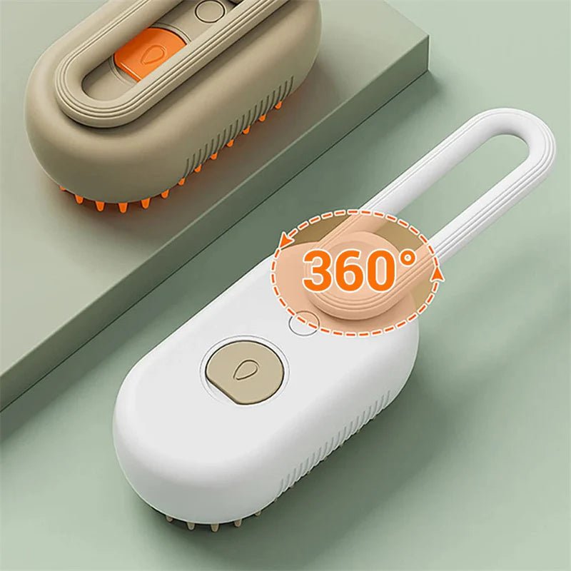 3-in-1 Steamy Pet Brush for Grooming & Massage