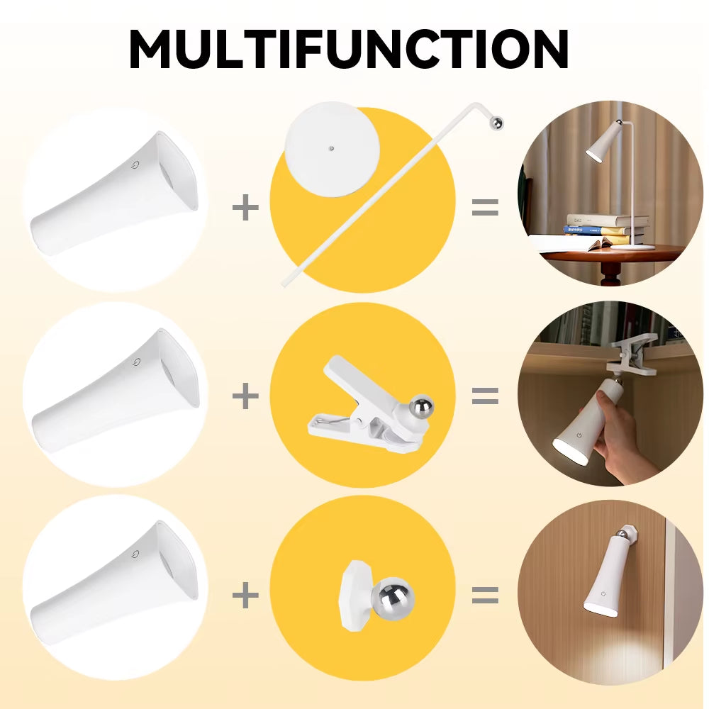 USB Rechargeable Touch-Control LED Desk Lamp