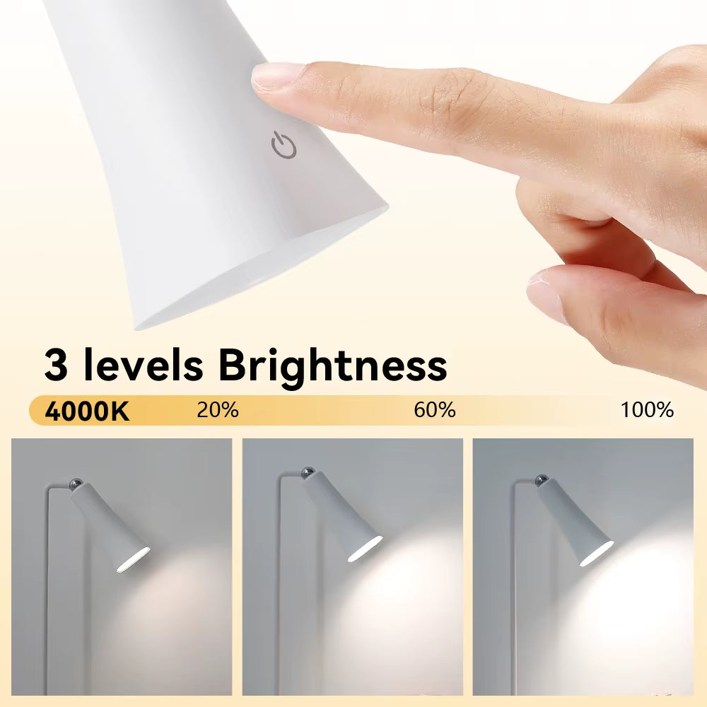 USB Rechargeable Touch-Control LED Desk Lamp