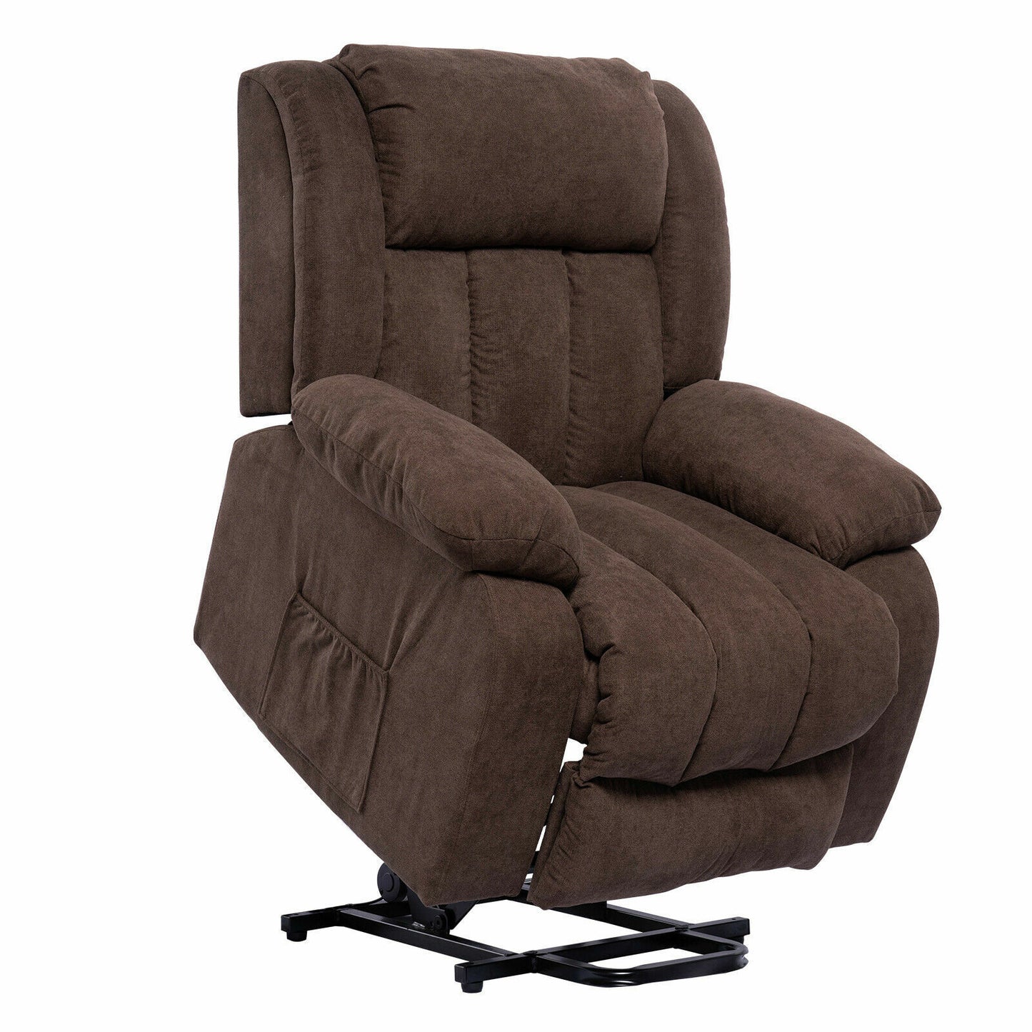 Power Lift Massage Recliner Chair for Elderly Heated Fabric Recliner Ergonomic