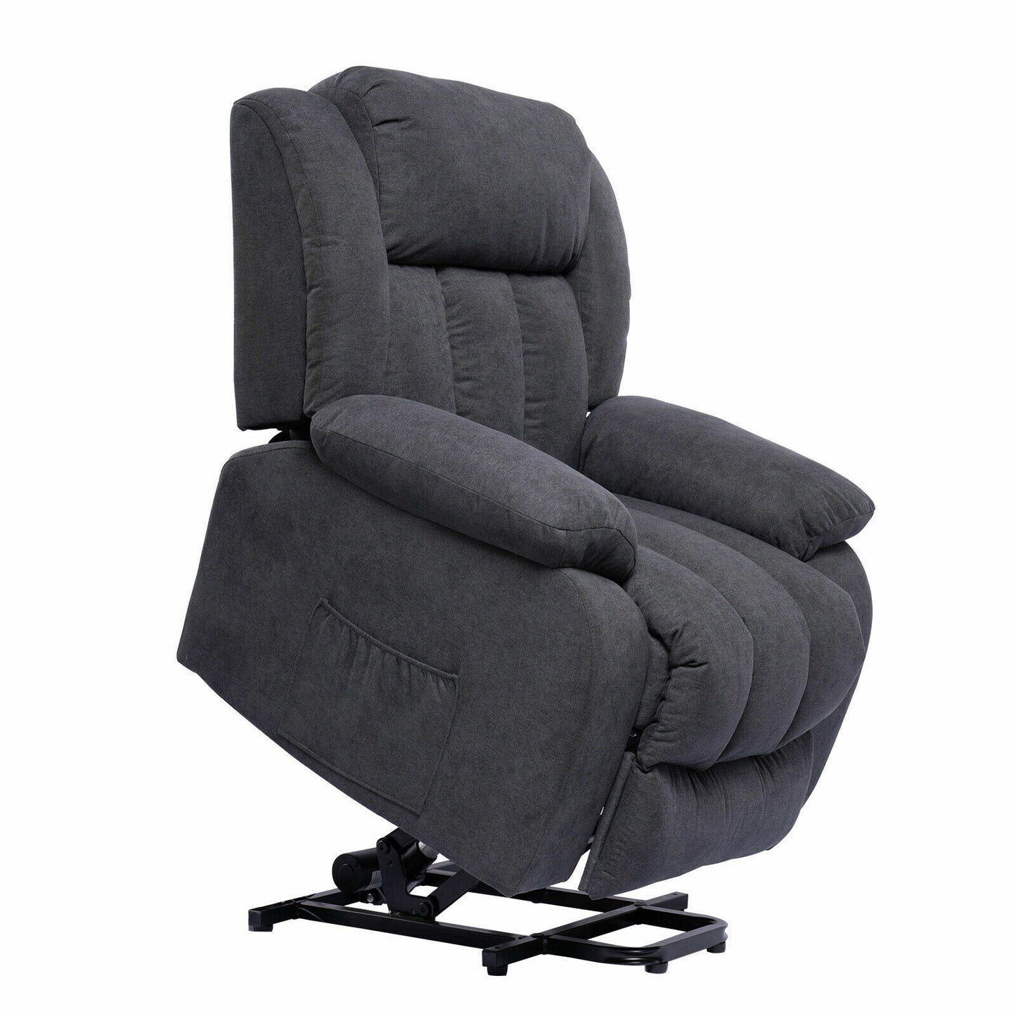 Power Lift Massage Recliner Chair for Elderly Heated Fabric Recliner Ergonomic