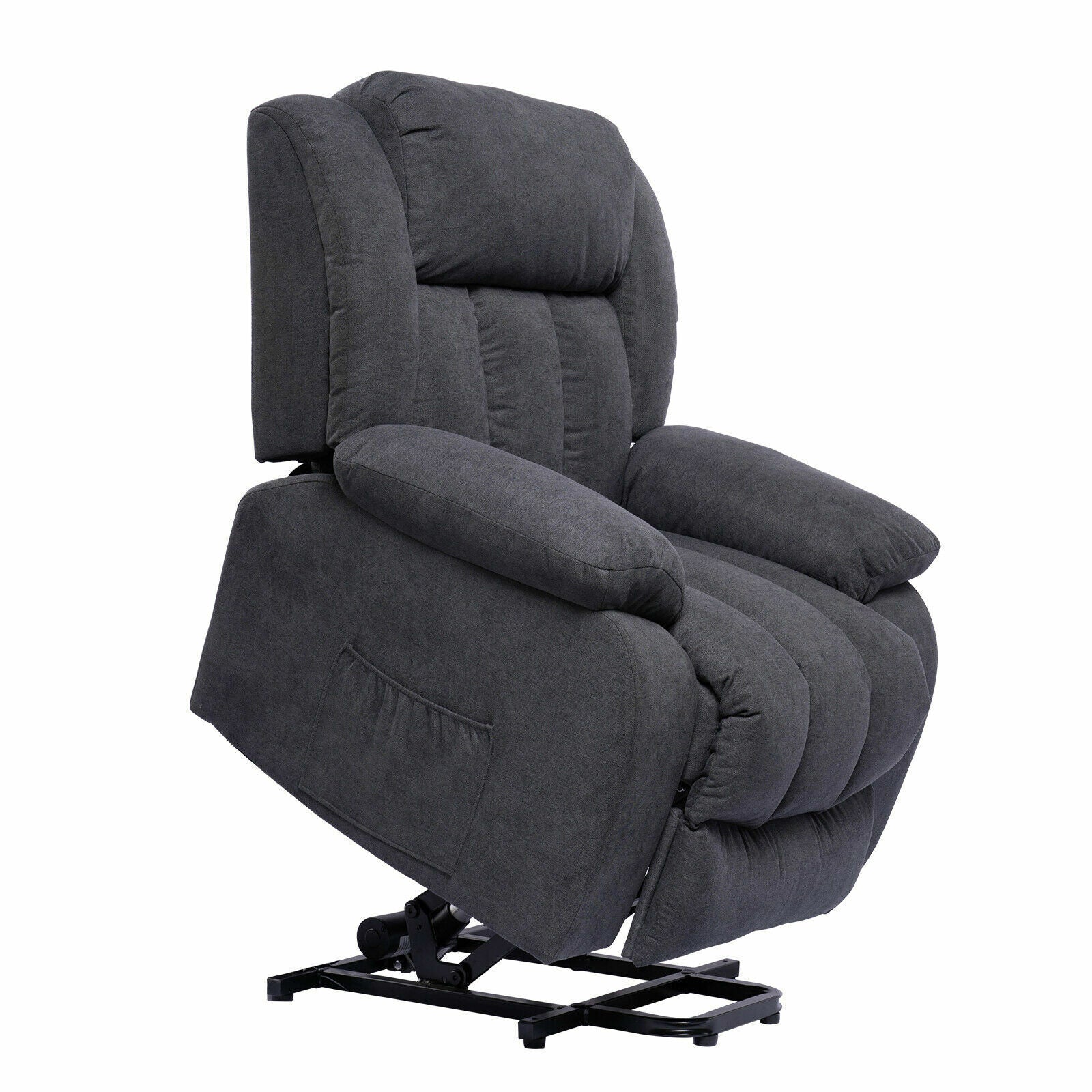 Power Lift Massage Recliner Chair for Elderly Heated Fabric Recliner Ergonomic