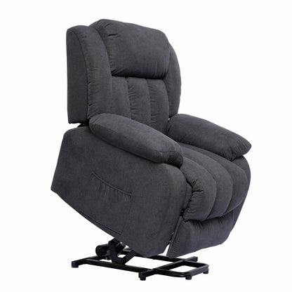 Power Lift Massage Recliner Chair for Elderly Heated Fabric Recliner Ergonomic