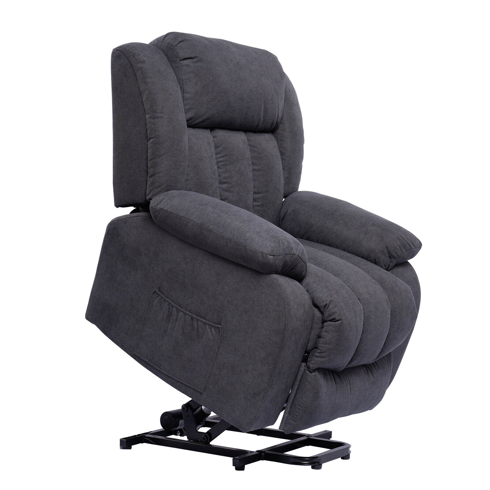 Power Lift Massage Recliner Chair for Elderly Heated Fabric Recliner Ergonomic
