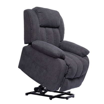 Power Lift Massage Recliner Chair for Elderly Heated Fabric Recliner Ergonomic