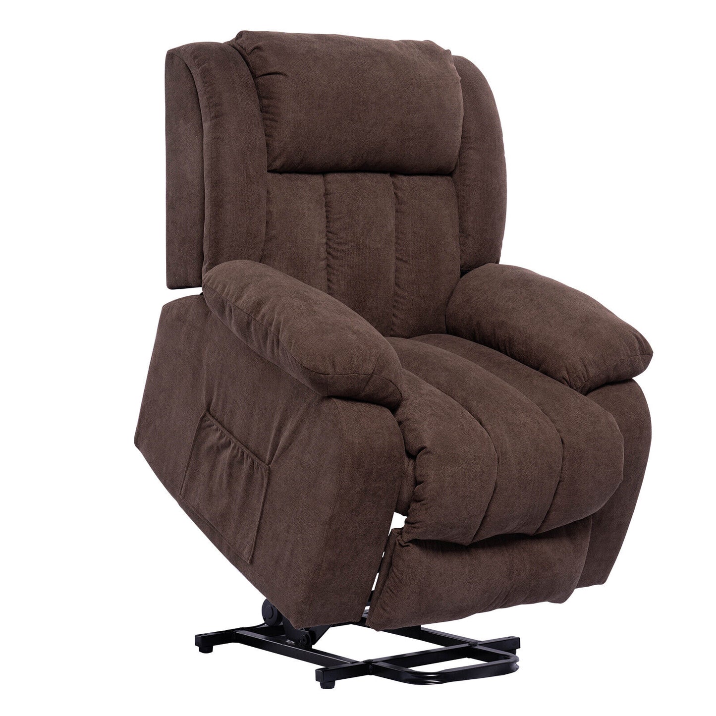 Power Lift Massage Recliner Chair for Elderly Heated Fabric Recliner Ergonomic