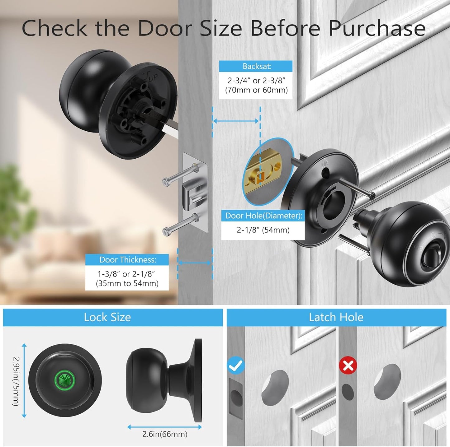 LockMate™ Fingerprint Knob