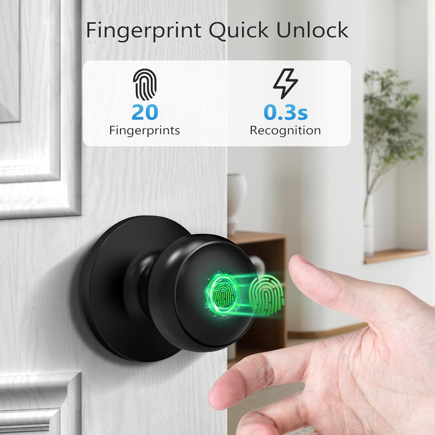 LockMate™ Fingerprint Knob