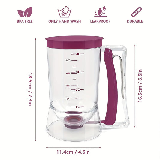 1 Pancake Paper Cupcake Batter Dispenser Paper Cupcake Handheld Separator Batter Dispenser Funnel Measuring Cup Kitchen Supplies
