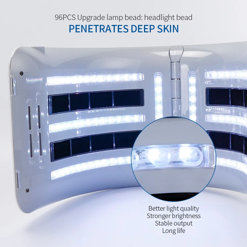 Foldable 7-Color LED Light Therapy Mask for Skin Care & Acne Treatment