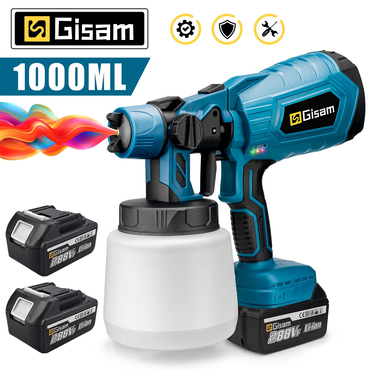 1000ML Cordless HVLP Paint Sprayer