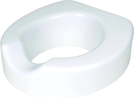 4-Inch Raised Toilet Seat with Quick Lock for Seniors, 300 Lb Weight Capacity, Slip-Resistant
